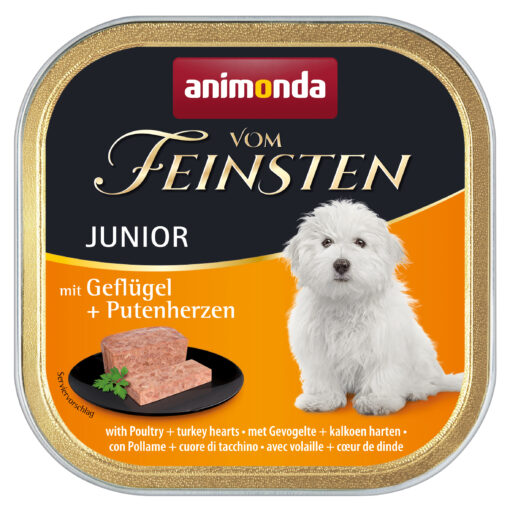 Animonda, Hund,Vom Feinsten Junior m. Geflügel + Putenherzen 150g / VE 22