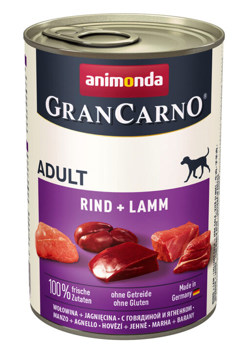 Animonda, chien GranCarno Adult avec buf  + agneau 400g / VE 6