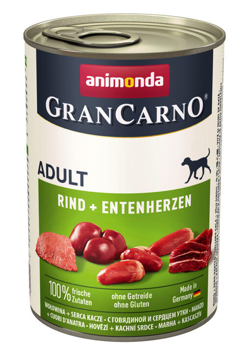 Animonda, chien GranCarno Adult a.boeuf+coeur d.canard 400g / VE 6