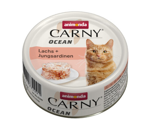 Animonda, chat CARNY Ocean, avec saumon + jeunes sardines 80g / VE 12