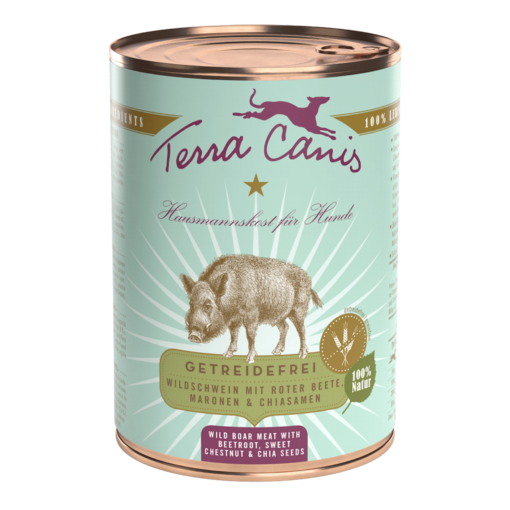 Getreidefrei Wildschwein m. Roter Beete, Maronen+Chiasamen 400g