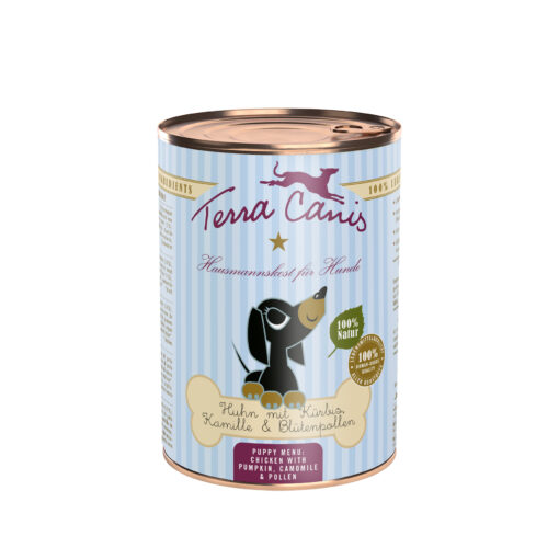 Chiots, poulet a. courge, camomille+tomate 400g