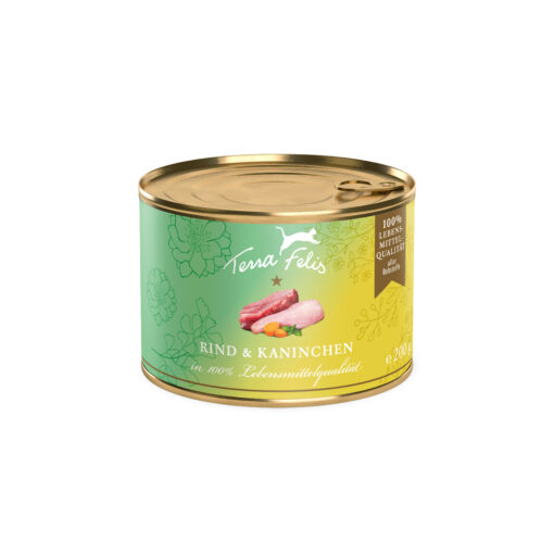 Katze getreidefrei Rind+Kaninchen 200g