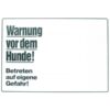Schild: Warnung vor dem Hunde