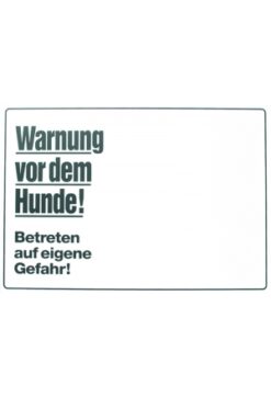 Schild: Warnung vor dem Hunde