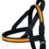Harnais confort Flash USB, L-XL: 70-85 cm, noir/orange