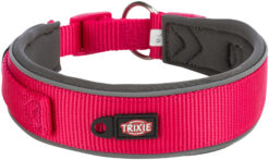 Alternative view of Premium collier, extra large, S-M: 33-42cm/35 mm, fushia/gri