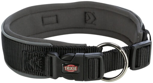 Premium collier, extra large, M-L: 40-48cm/40 mm, noir/gris M-L: 40-48cm/40 mm