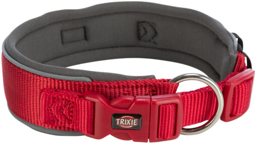 Premium collier, extra large, M-L: 40-48cm/40 mm, rouge/gris M-L: 40-48cm/40 mm