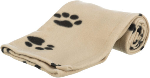 Couverture en fibre pol. "Barney" beige av.pat. 1.5x1m