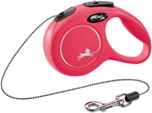 flexi New CLASSIC, laisse corde, XS: 3m, rouge XS: 3m
