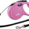 flexi New CLASSIC, laisse corde, M: 5m, rose