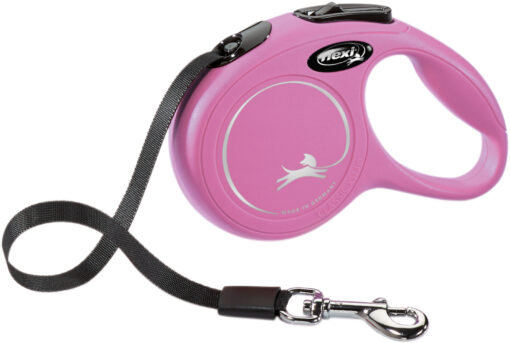 flexi New CLASSIC , laisse sangle, XS: 3m, rose XS/3m