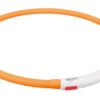 Flash Leuchtring USB, Silikon, XS-XL: 70 cm/ø 10 mm, orange
