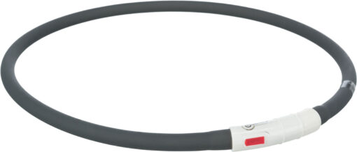 Flash Leuchtring USB, Silikon, XS-XL: 70cm/ø 10mm, schwarz