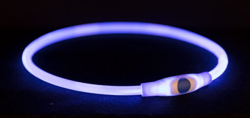 Flash Leuchtring USB, L-XL: 65cm/ø 8mm,blau