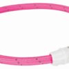 Flash anneaux lumineux USB, L-XL: 65cm/ø 7mm, rose