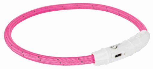 Flash Leuchtring USB, pink L-XL: 65cm/ø 7mm