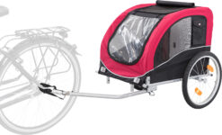 Alternative view of Roulotte de vélo, noir/rouge