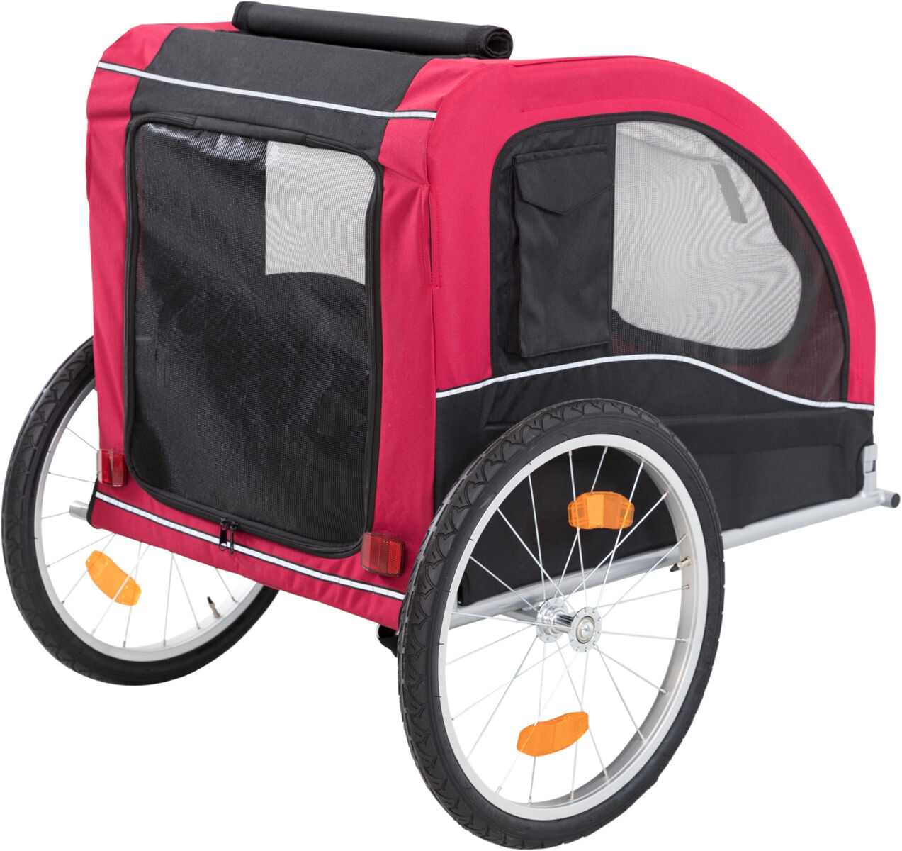 Roulotte de vélo, noir/rouge L: 75×86×80/145 cm Roulotte de vélo, noir/rouge L: 75×86×80/145 cm