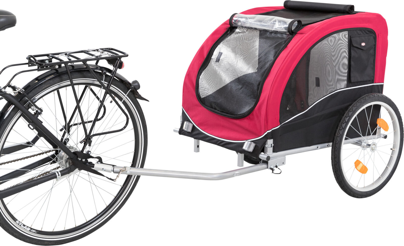 Roulotte de vélo, noir/rouge L: 75×86×80/145 cm Roulotte de vélo, noir/rouge L: 75×86×80/145 cm