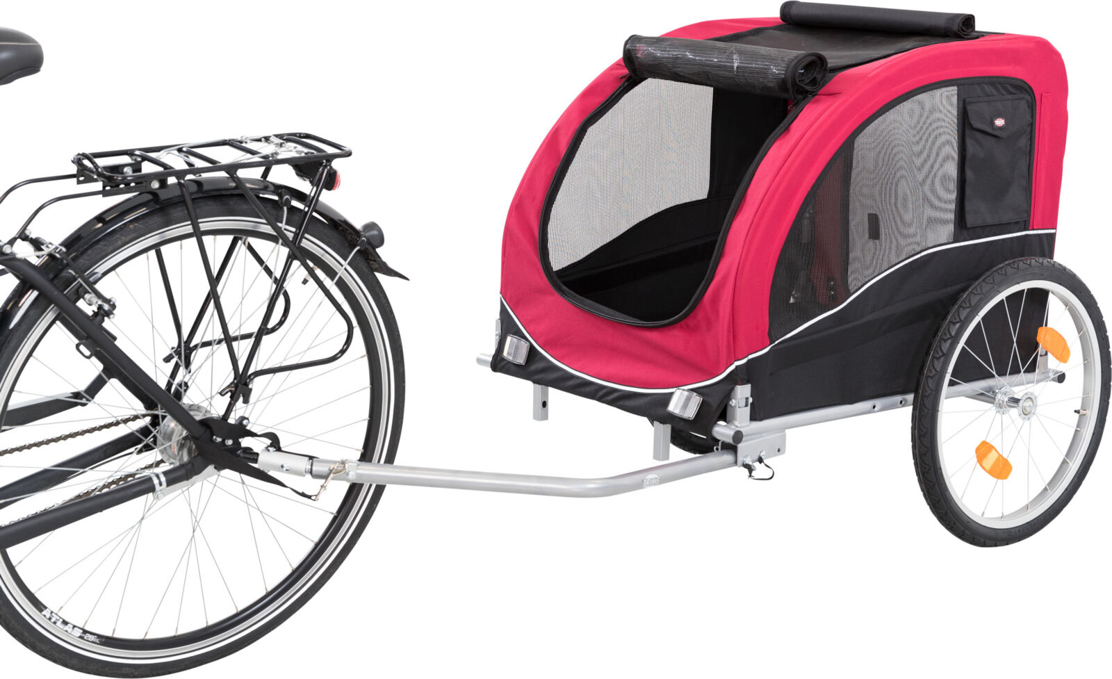 Roulotte de vélo, noir/rouge L: 75×86×80/145 cm Roulotte de vélo, noir/rouge L: 75×86×80/145 cm