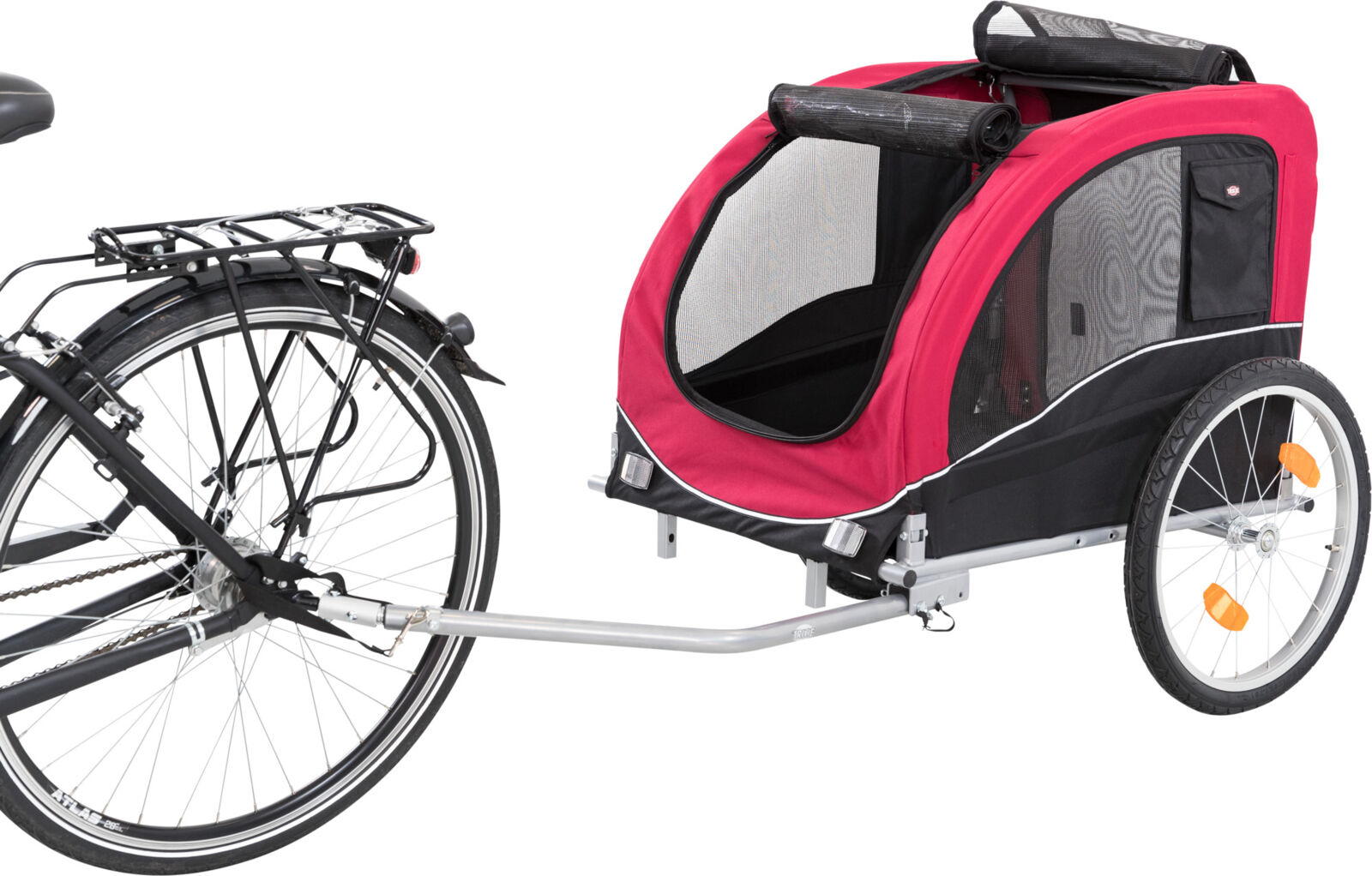 Roulotte de vélo, noir/rouge L: 75×86×80/145 cm Roulotte de vélo, noir/rouge L: 75×86×80/145 cm