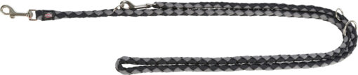 Laisse réglable Cavo,S-M:2m, noir/argent ø12mm, S-M:2m
