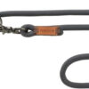 BE NORDIC laisse réglable, S-M: 2,00 m/ø 8 mm, gris foncé/br