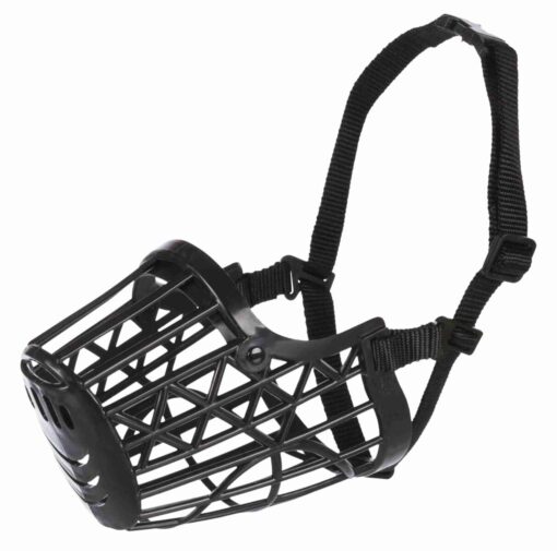 Muselières en plast.lanières en cuir noir XS, 15cm