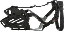 Muselière Muzzle Flex, silicone, L, noir