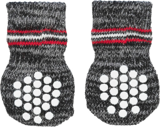 Chaussettes pour chien, anti-dérapant, XXS-XS, 2 Pcs, gris XXS-XS, 2 St., grau