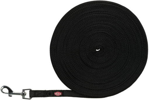 Schleppleine, gummiert, schwarz S-M: 15 m/15mm