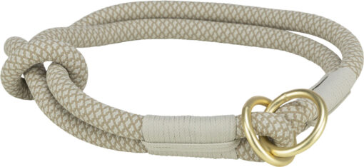 Soft Rope collier semi-étrangleur, gris/gris clair S: 35cm/ø 6mm