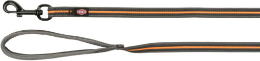 Fusion Schleppleine, gummiert, grafit/papaya M-L: 15 m/17mm