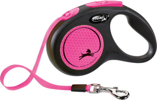 flexi New NEON, Gurt, neonpink S: 5 m