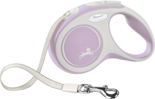 flexi New COMFORT, laisse sangle, S: 5 m, rose S: 5 m