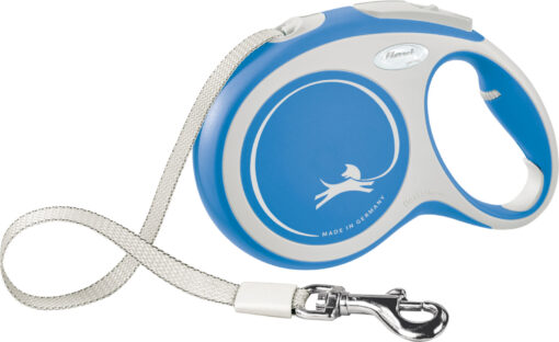 flexi New COMFORT, laisse sangle, bleu L: 8m