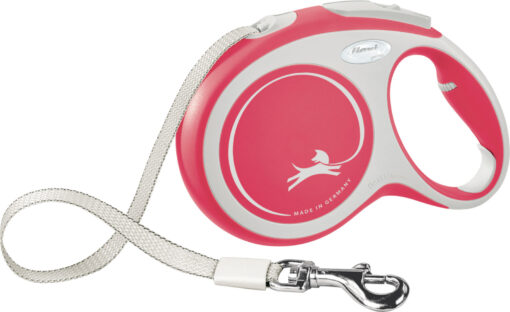 flexi New COMFORT, laisse sangle, rouge L: 8m