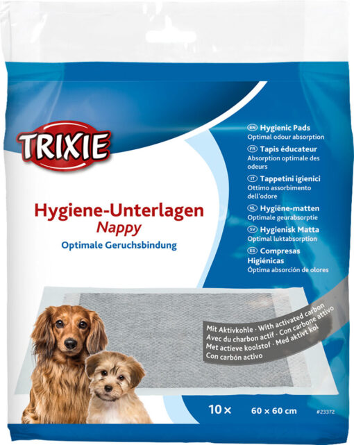 Hygiene-Unterlage Nappy, Aktivkohle 60×60cm, 10St.