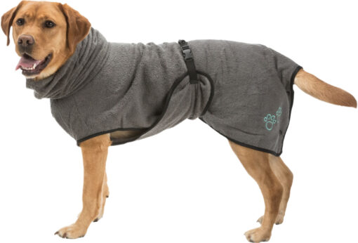 Bademantel für Hunde Frottee, XS: 30cm, grau