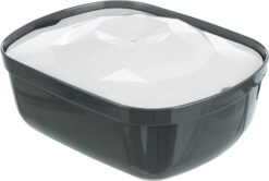 Alternative view of Trinkbrunnen Polygon, Melamin, 2,5 l/28×11×22cm, grau/weiss