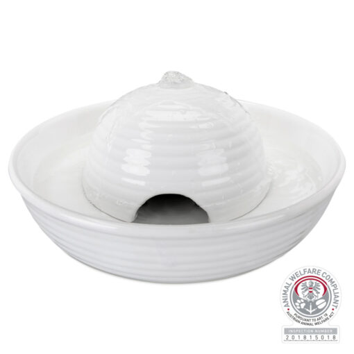 Fontaine à boire Vital Flow Mini, céramique, 0,8 l, blanc