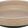 BE NORDIC Napf, flach, Keramik/Gummi, 0,3 l/ø 16cm, taupe