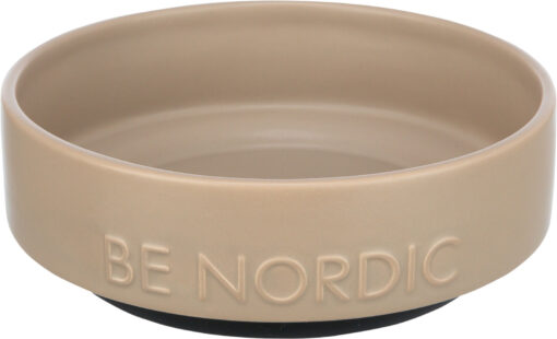 BE NORDIC Napf, Keramik/Gummi, taupe 0,5 l/ø 16cm