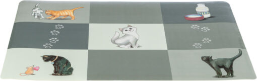 Patchwork set de table pour chats, 44×28cm, gris