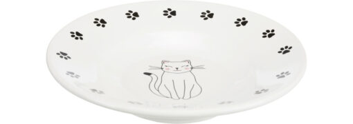 Keramiknapf, Katze, für kurznasige Rassen,ø 15cm, weiss