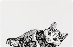 Set de table Zentangle, 44×28cm, blanc/noir