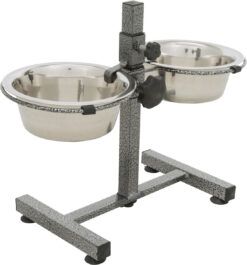 Bar p.chien avec 2 mangeoires