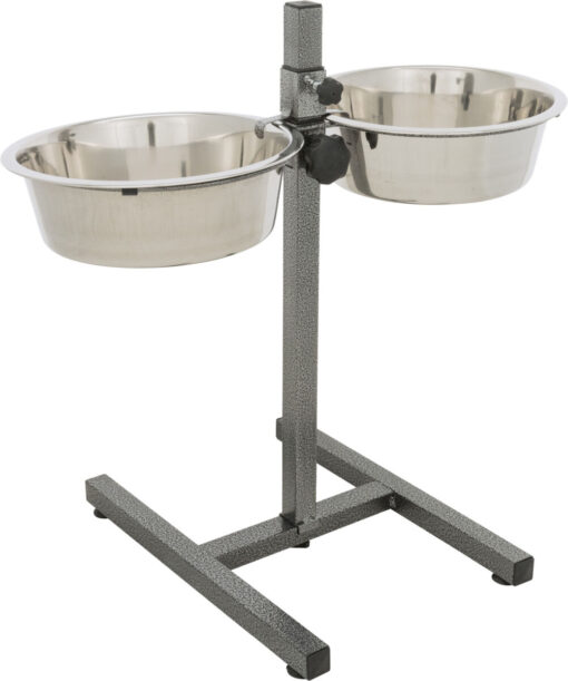 Hundebar mit 2 Edelstahlnäpfen 2,8 l